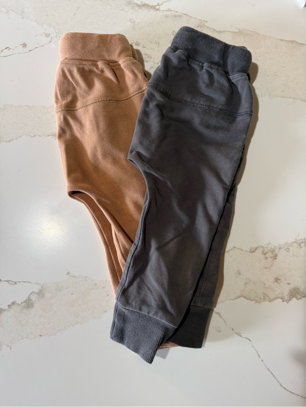 Little Bipsy Jogger Pants in Brown and Charcoal Bundle